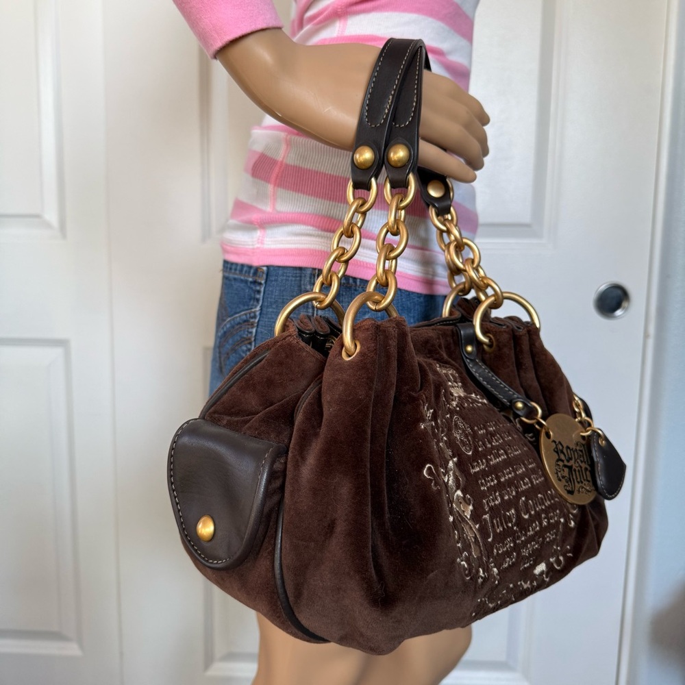 👑 Vintage Royal Juicy Couture Brown baby fluffy purse Once Upon a Time - Picture 4 of 13